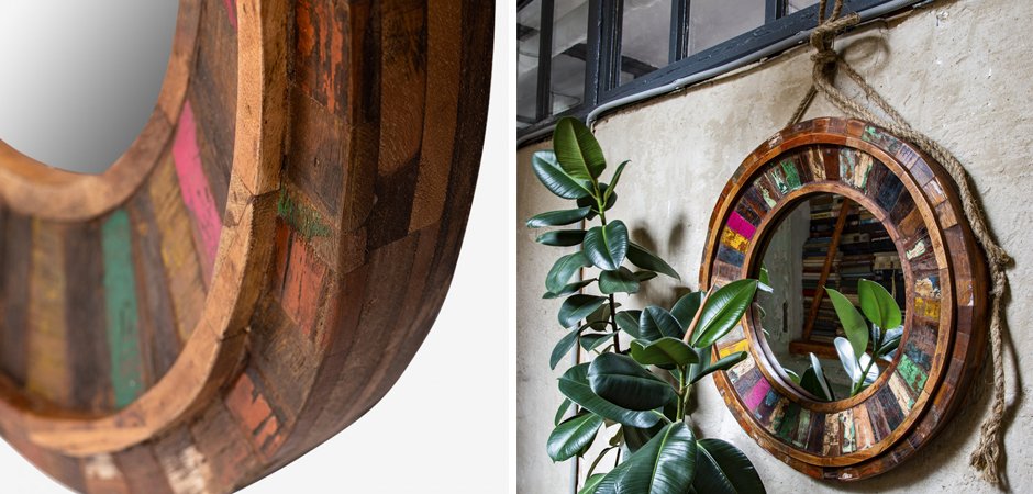 Зеркало Antique Wood Circle Зеркало Antique Wood Circle - Loft-Concept в Барнауле
