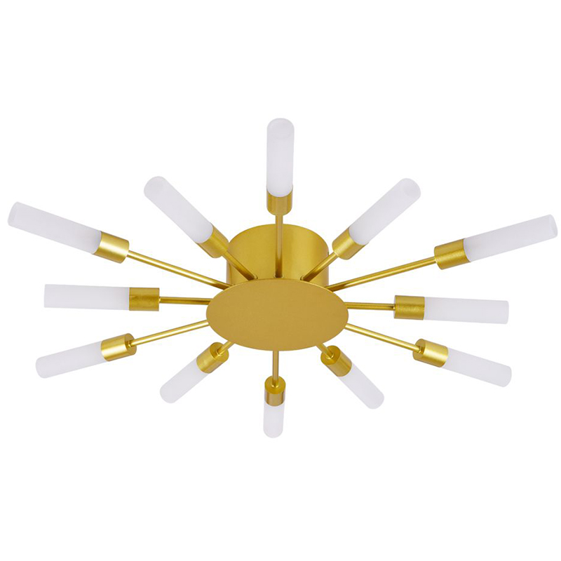 Потолочный светильник Aiden Ceiling Lamp 12 Белый Золотой Потолочный светильник Aiden Ceiling Lamp 12 Белый Золотой в Барнауле | Loft Concept