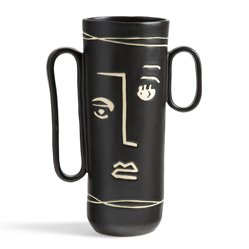 Ваза Aurick Vase Черный Белый Ваза Aurick Vase Черный Белый в Барнауле | Loft Concept
