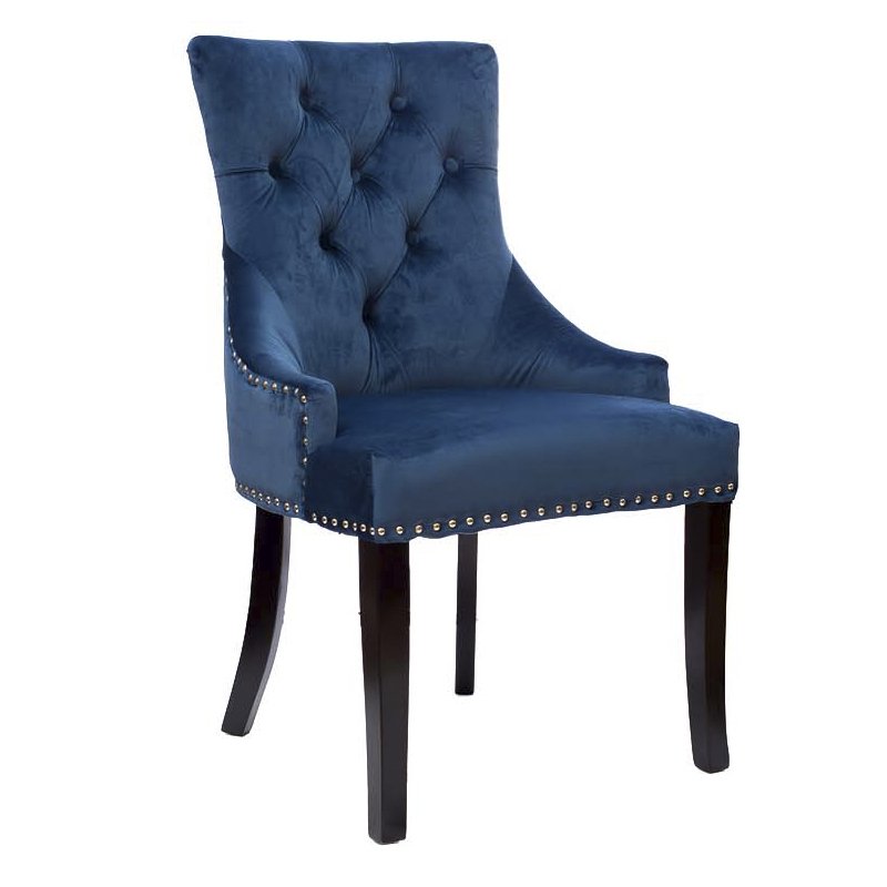Стул Cozy Blue Chair Темно-синий Хром Черный Стул Cozy Blue Chair Темно-синий Хром Черный в Барнауле | Loft Concept