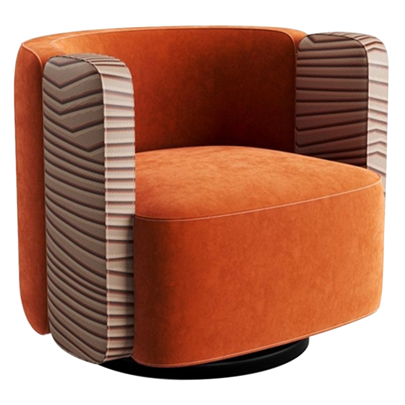Дизайнерское кресло KELLY Armchair Оранжевый Бежевый Коричневый Дизайнерское кресло KELLY Armchair Оранжевый Бежевый Коричневый в Барнауле | Loft Concept