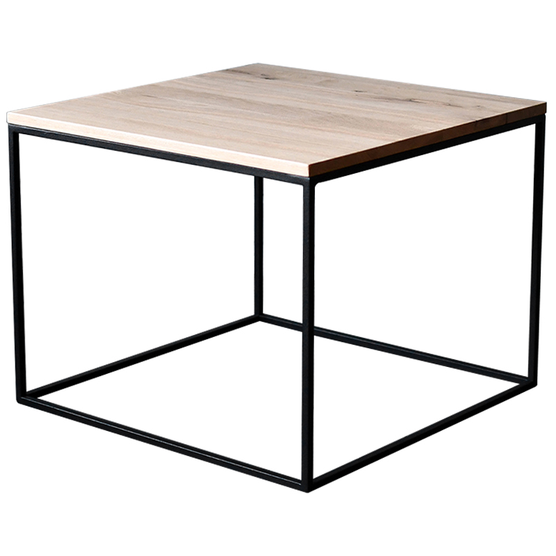 Кофейный стол Clegg Industrial Metal Rust Coffee Table Светлый дуб Черный Кофейный стол Clegg Industrial Metal Rust Coffee Table Светлый дуб Черный в Барнауле | Loft Concept