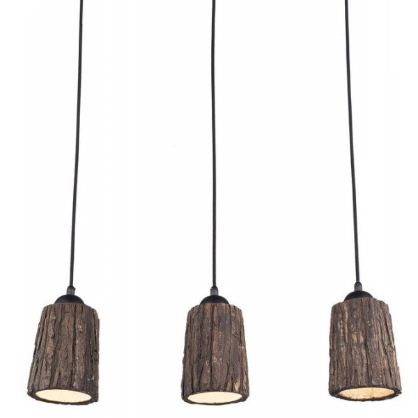 Люстра Wood Log Pendant 3 Коричневый Люстра Wood Log Pendant 3 Коричневый в Барнауле | Loft Concept