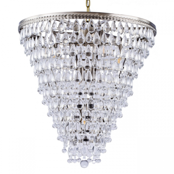 Люстра Clarissa Glass Drop Pendant 61 Nickel Хром Люстра Clarissa Glass Drop Pendant 61 Nickel Хром в Барнауле | Loft Concept
