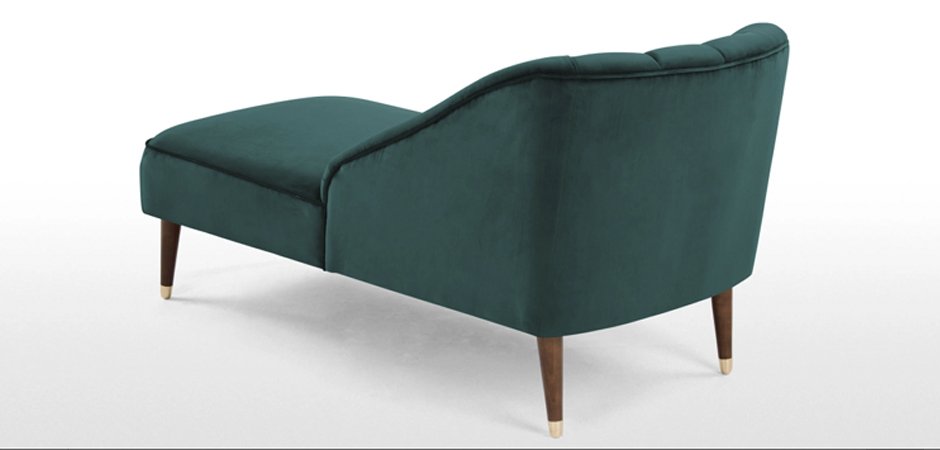 Кушетка Chaise Longue, Peacock Blue Velvet Кушетка Chaise Longue, Peacock Blue Velvet - Loft-Concept в Барнауле