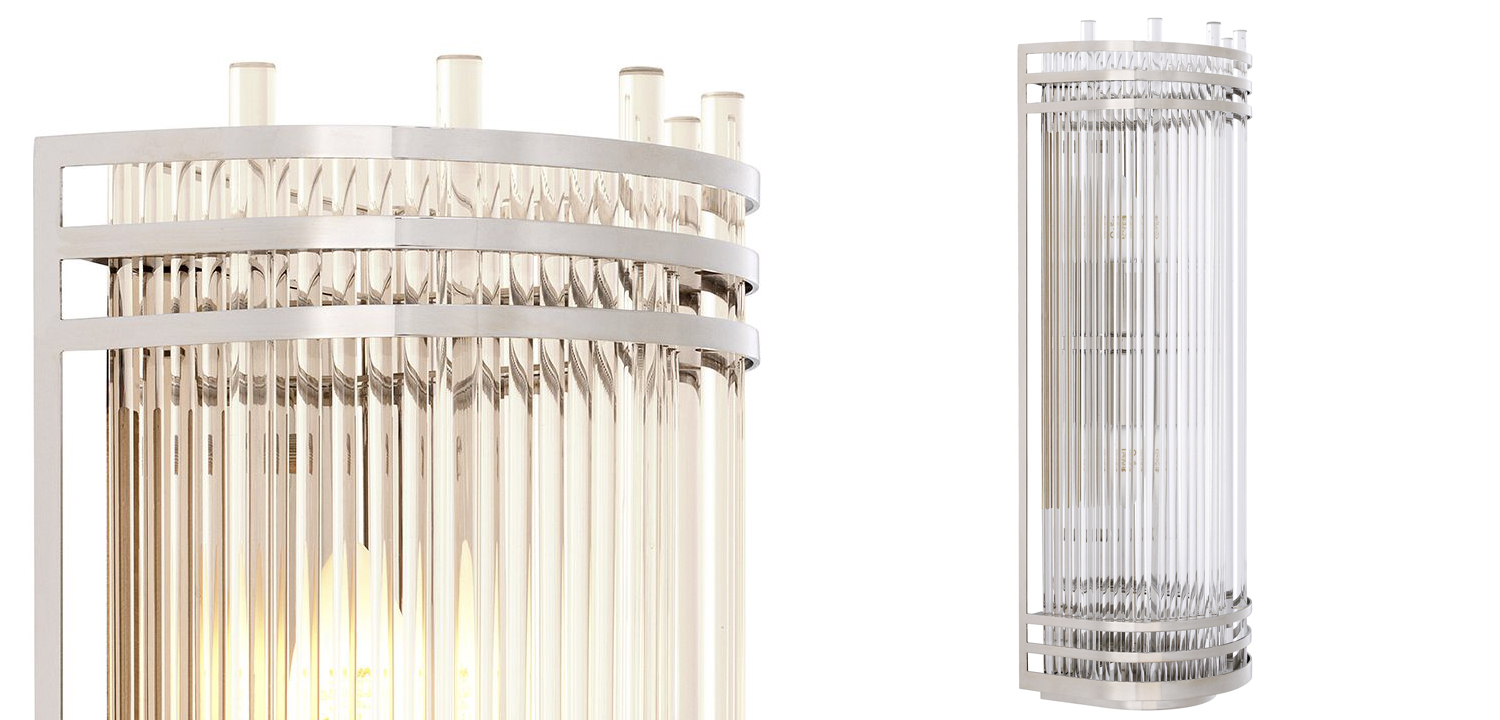 Бра Eichholtz Wall Lamp Gulf L Nickel - фото