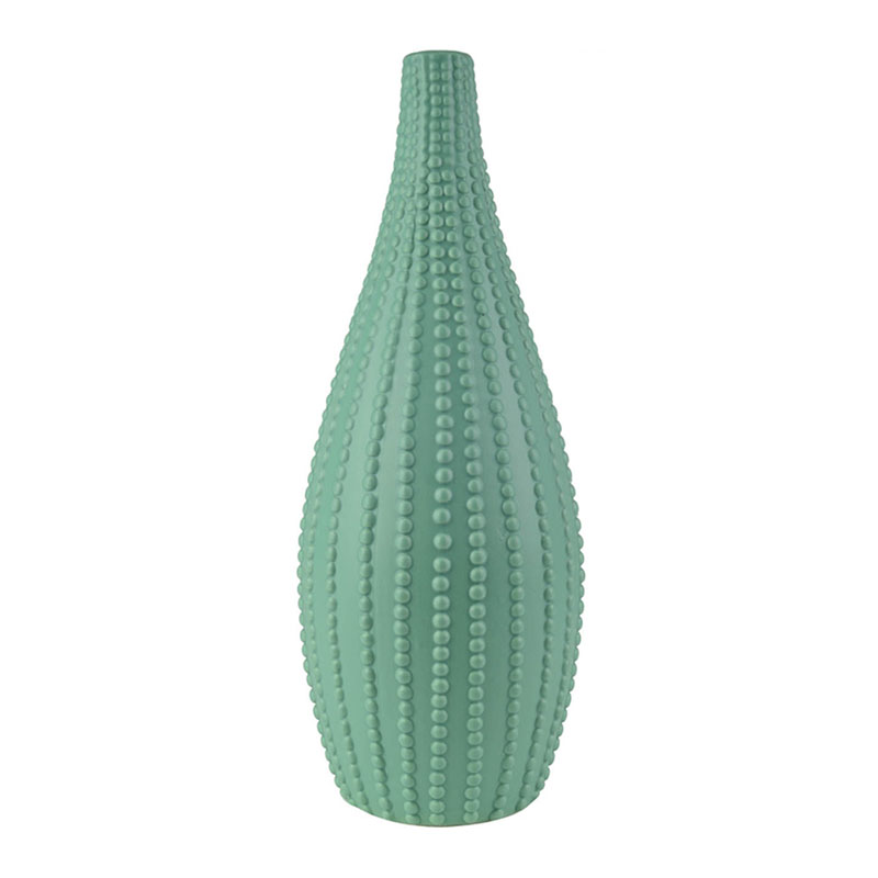 Ваза Ribbed Vase Narrow Throat turquoise 38 Бирюзовый Ваза Ribbed Vase Narrow Throat turquoise 38 Бирюзовый в Барнауле | Loft Concept