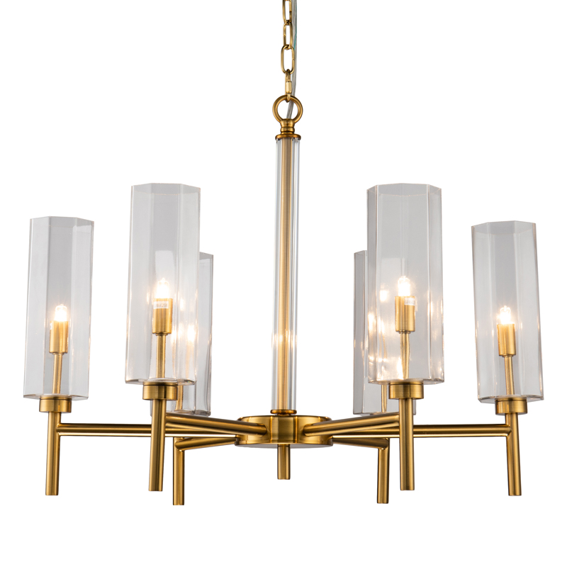 Люстра Claudine Chandelier 65 Латунь Прозрачный Люстра Claudine Chandelier 65 Латунь Прозрачный в Барнауле | Loft Concept