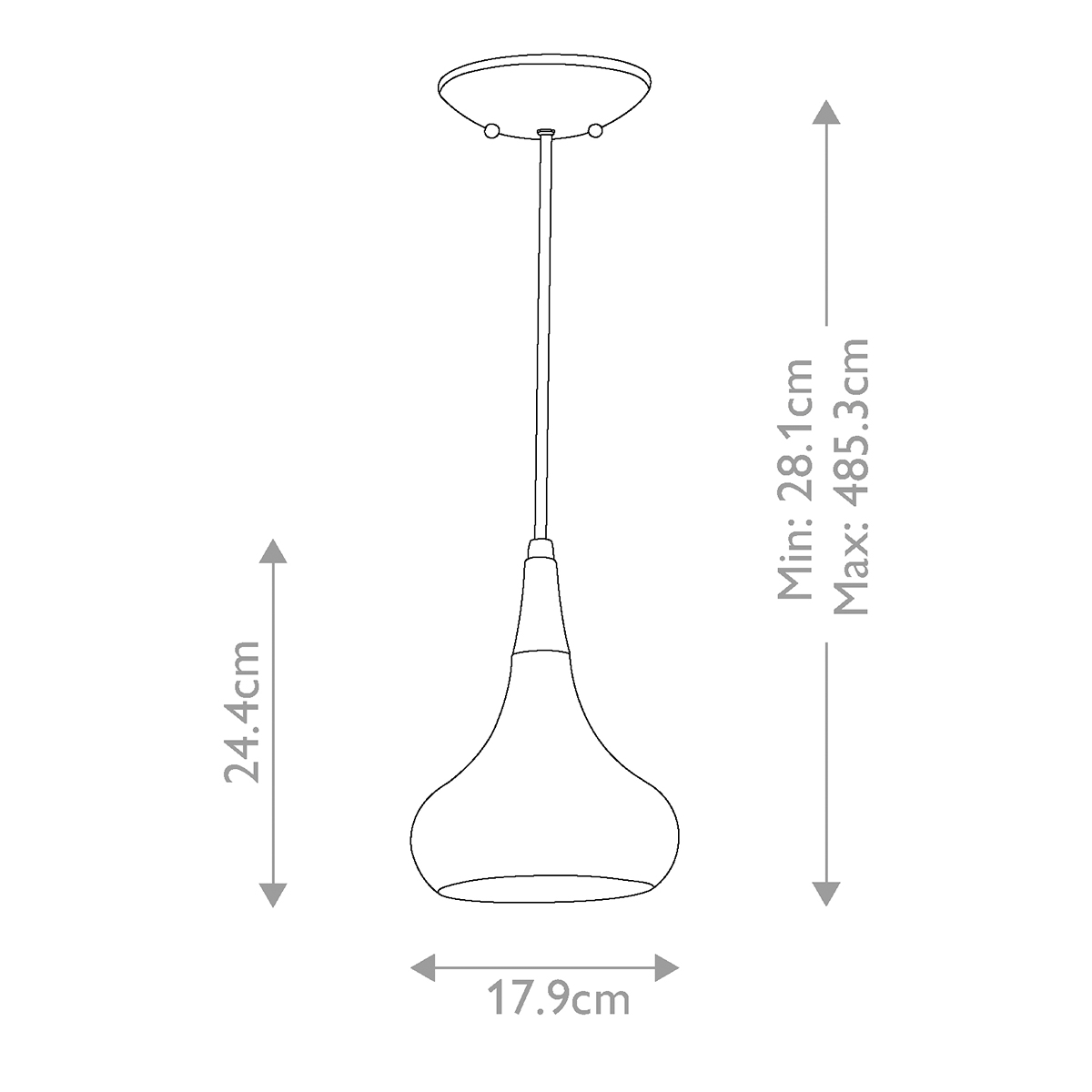  Подвесной светильник с каплевидным плафоном темного цвета Feiss в Барнауле