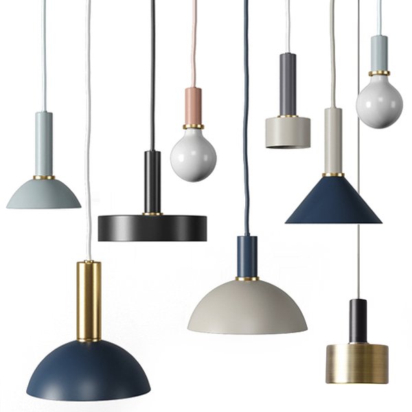 Подвесной светильник Ferm Living Socket Pendant High Черный Латунь Голубой пастельный Темно-синий Белый Дымчатая Роза Подвесной светильник Ferm Living Socket Pendant High Черный Латунь Голубой пастельный Темно-синий Белый Дымчатая Роза в Барнауле | Loft Concept