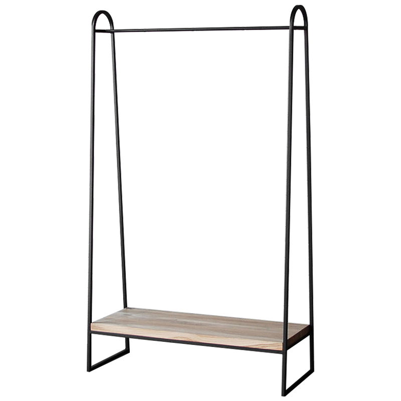 Рейл Amba Industrial Metal Rust Clothes Rail Черный Светлый дуб Рейл Amba Industrial Metal Rust Clothes Rail Черный Светлый дуб в Барнауле | Loft Concept
