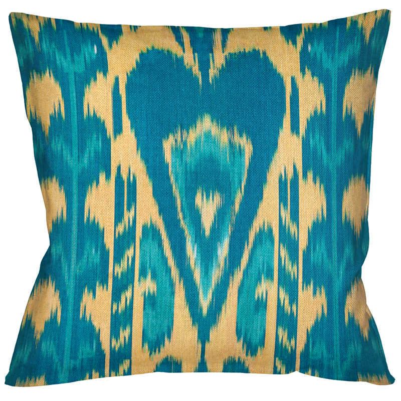 Декоративная подушка Ikat Pattern Голубая Мульти Декоративная подушка Ikat Pattern Голубая Мульти в Барнауле | Loft Concept