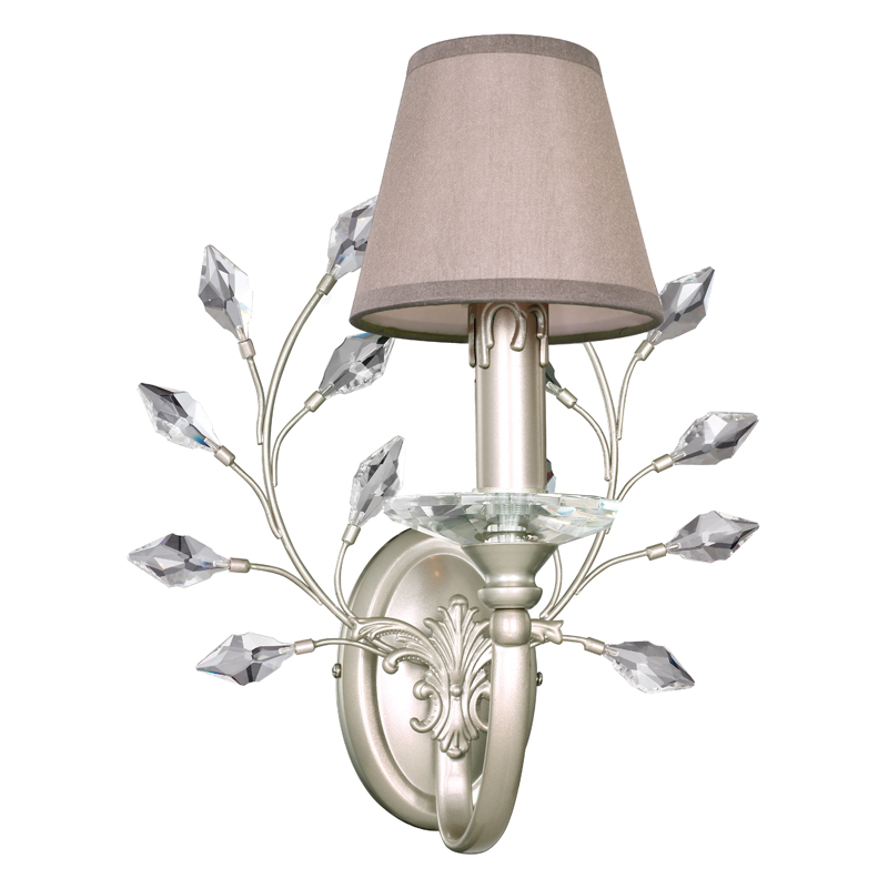 Бра Loretta Sconce grey Серый Прозрачный Белое золото винтаж Бра Loretta Sconce grey Серый Прозрачный Белое золото винтаж в Барнауле | Loft Concept