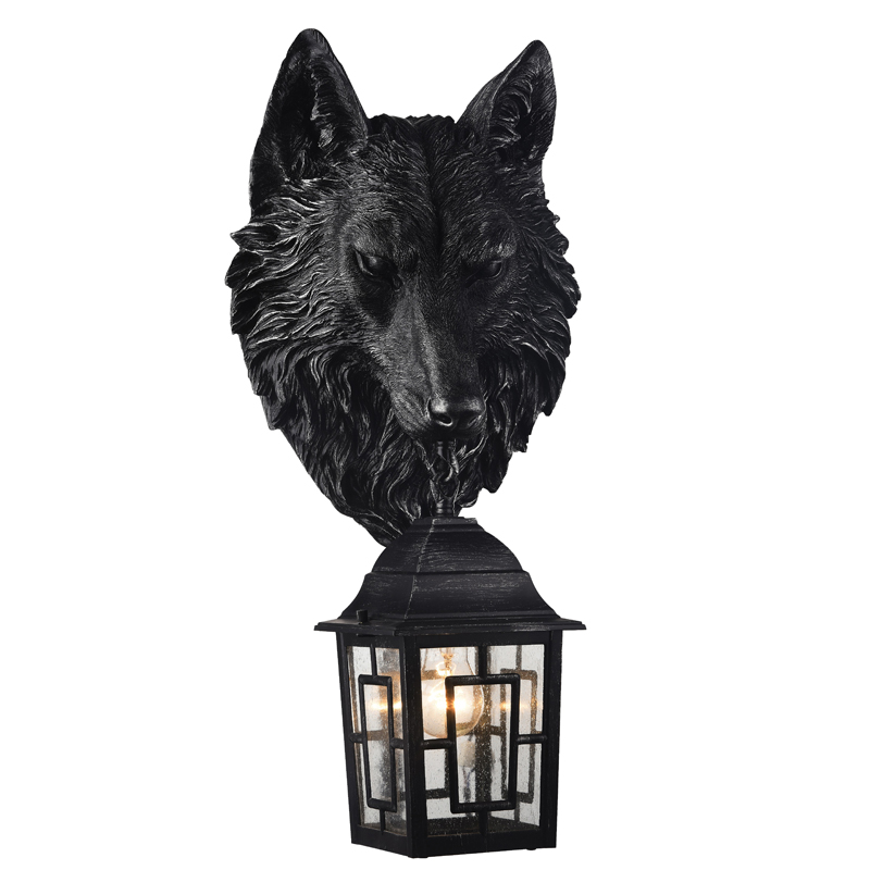 Уличный светильник Wolf Lantern Винтажный черный Прозрачное Стекло Уличный светильник Wolf Lantern Винтажный черный Прозрачное Стекло в Барнауле | Loft Concept