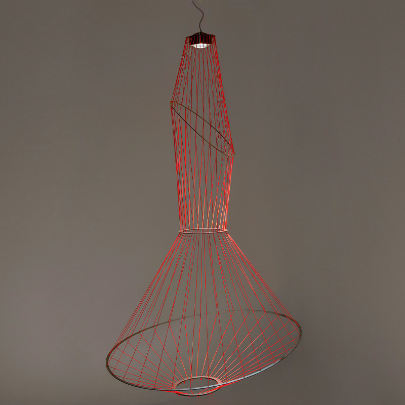 Люстра Light Threads Object Lighting Красный Черный Люстра Light Threads Object Lighting Красный Черный в Барнауле | Loft Concept