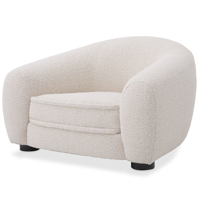 Кресло Eichholtz Chair Freud Boucle cream Кремовый Черный Кресло Eichholtz Chair Freud Boucle cream Кремовый Черный в Барнауле | Loft Concept