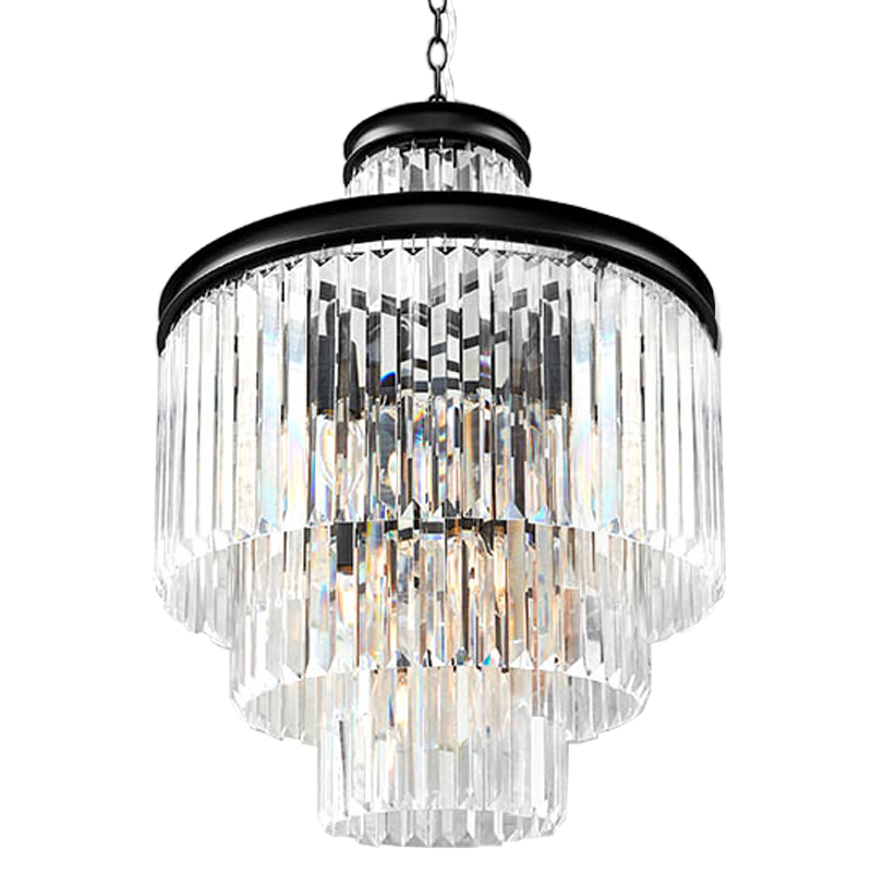 Люстра RH Odeon Chandelier Four Black 50 Прозрачное Стекло Черный Люстра RH Odeon Chandelier Four Black 50 Прозрачное Стекло Черный в Барнауле | Loft Concept