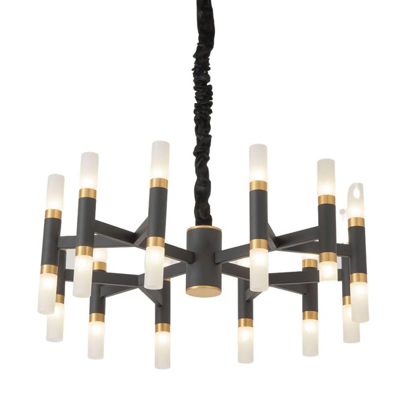 Люстра Beltram Chandelier round Белый Черный Люстра Beltram Chandelier round Белый Черный в Барнауле | Loft Concept