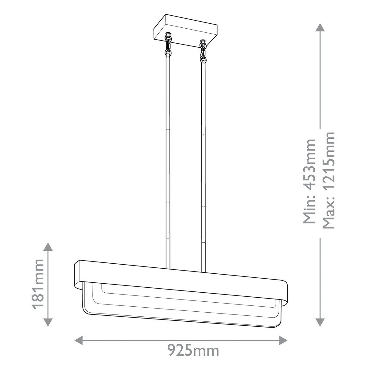 Люстра подвесная прямоугольная цвета латунь Kichler в Барнауле