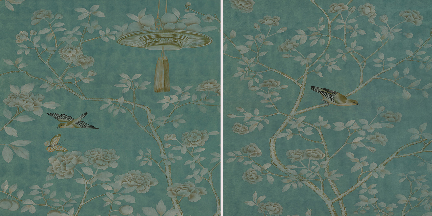 Обои ручная роспись Askew Sung Green - фото №1