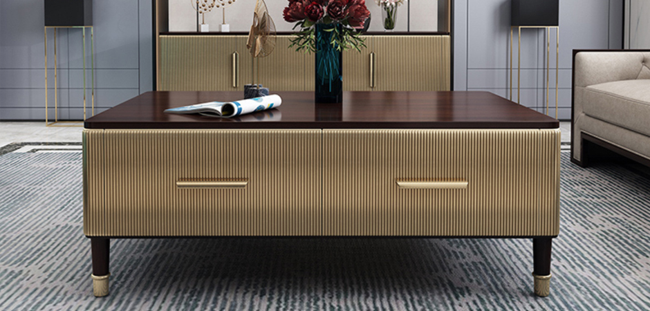 Birmingham Textured Coffee Table Gold Birmingham Textured Coffee Table Gold - Loft-Concept в Барнауле