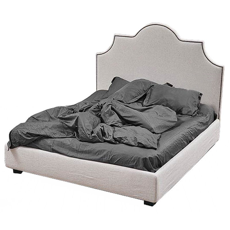 Кровать Headboard Angles Bed Светло-серый Кровать Headboard Angles Bed Светло-серый в Барнауле | Loft Concept