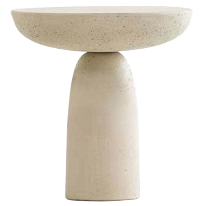 Приставной стол Tori Trawertine Side Table M Бежевый Приставной стол Tori Trawertine Side Table M Бежевый в Барнауле | Loft Concept