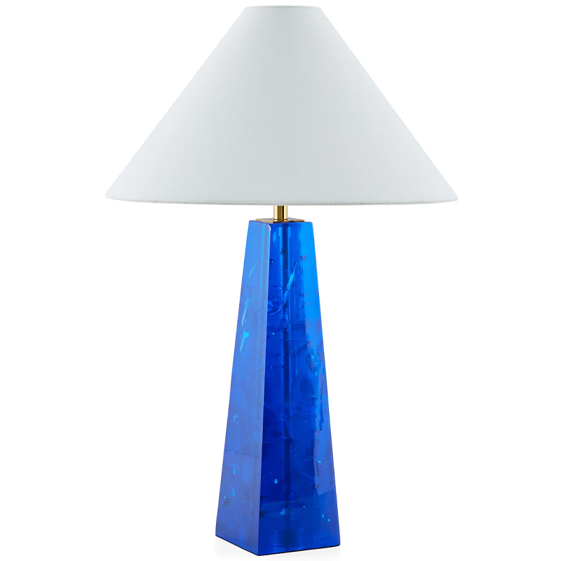 Настольная лампа Jonathan Adler Prisma Table Lamp Blue Белый Синий Латунь Настольная лампа Jonathan Adler Prisma Table Lamp Blue Белый Синий Латунь в Барнауле | Loft Concept
