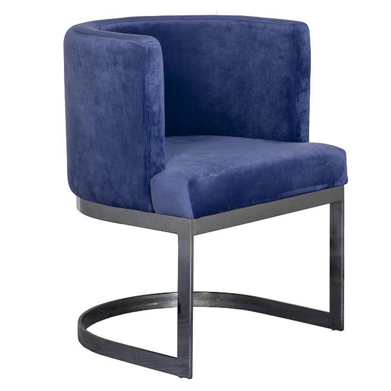 Стул Disalia Chair blue Темно-синий Темный хром Стул Disalia Chair blue Темно-синий Темный хром в Барнауле | Loft Concept