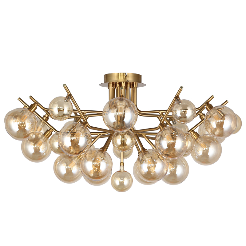 Люстра Berries Chandelier Flower bronze 18 Бронза Прозрачный Люстра Berries Chandelier Flower bronze 18 Бронза Прозрачный в Барнауле | Loft Concept