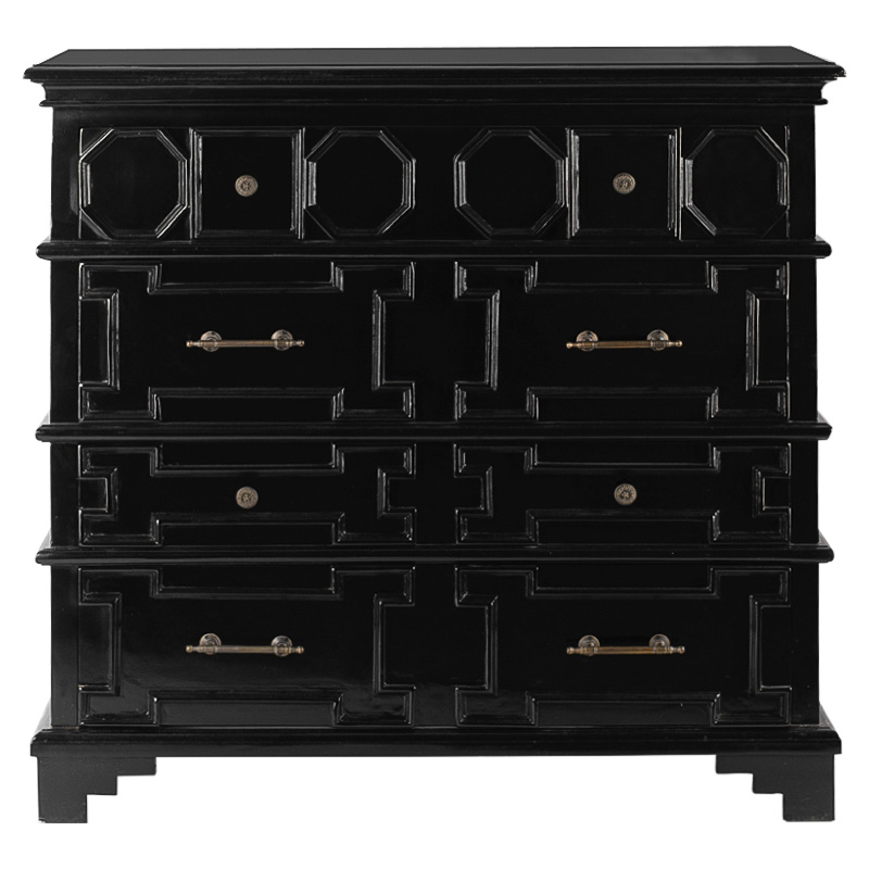 Комод с 4-мя ящиками Chest Beaux Art Черный Черный в Барнауле | Loft Concept 