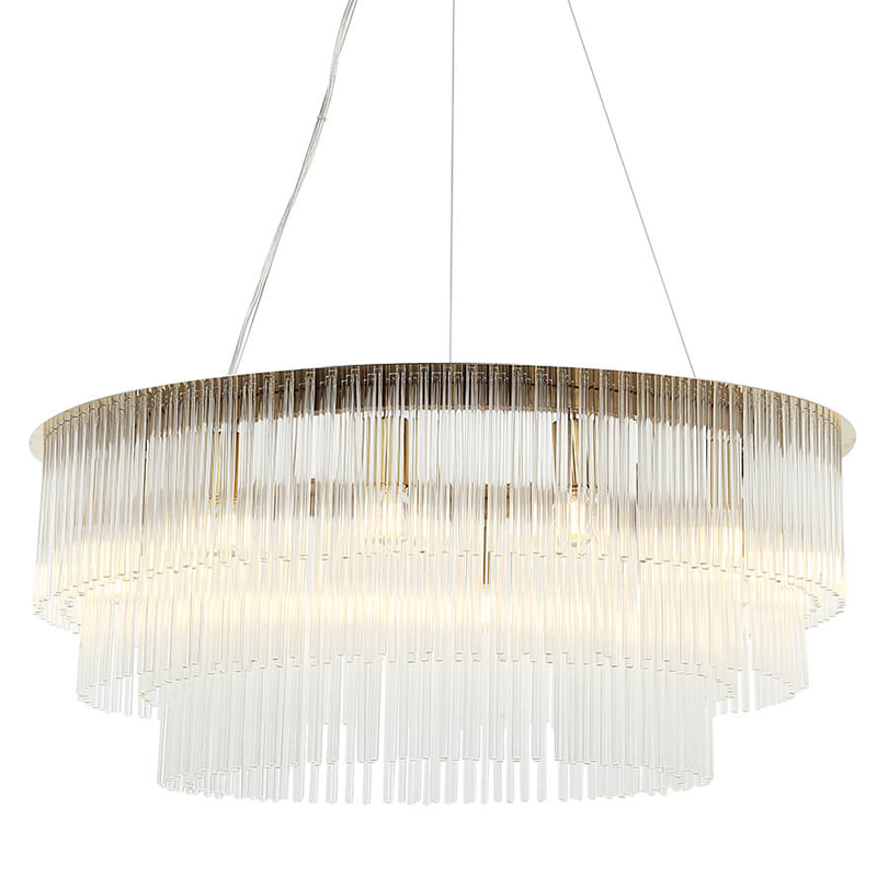 Люстра Harrison Chandelier gold 12 lamp Глянцевое золото Прозрачный Люстра Harrison Chandelier gold 12 lamp Глянцевое золото Прозрачный в Барнауле | Loft Concept