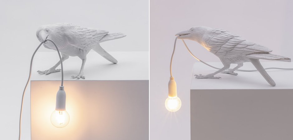 Настольная лампа Seletti Bird Lamp White Playing Настольная лампа Seletti Bird Lamp White Playing - Loft-Concept в Барнауле