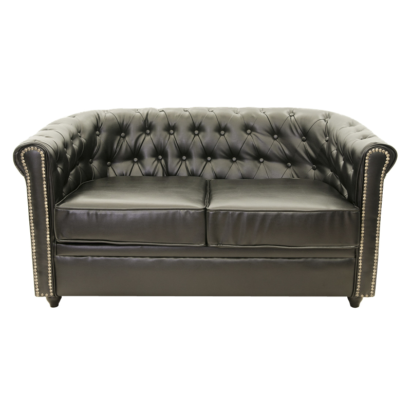 Диван кожаный на деревянных ножках из массива березы Caleb Leather Seating black Черный Диван кожаный на деревянных ножках из массива березы Caleb Leather Seating black Черный в Барнауле | Loft Concept