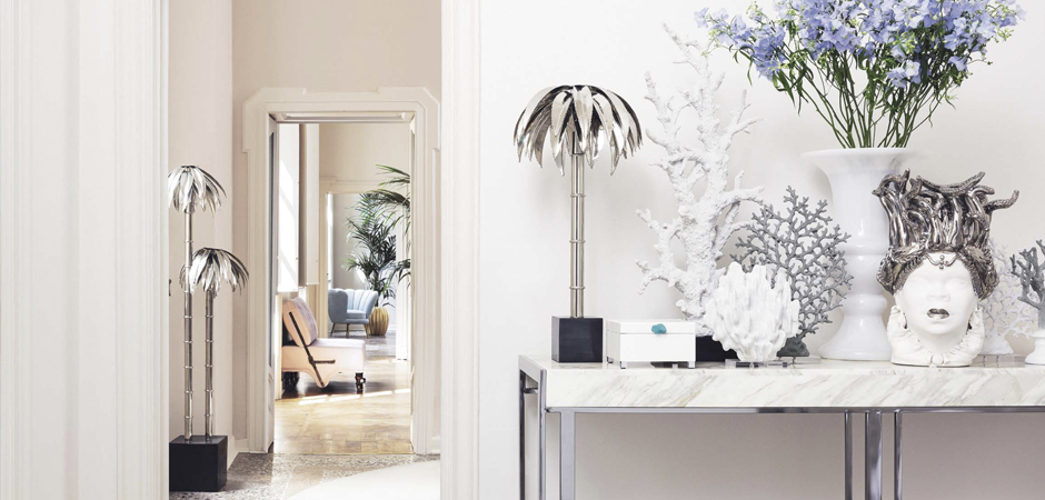 Настольная лампа TABLE LAMP PALMERY Silver Настольная лампа TABLE LAMP PALMERY Silver - Loft-Concept в Барнауле