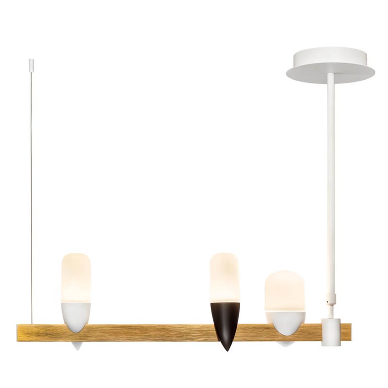 Люстра Ebenezer Chandelier Linear white 60 Белый Латунь в Барнауле | Loft Concept 