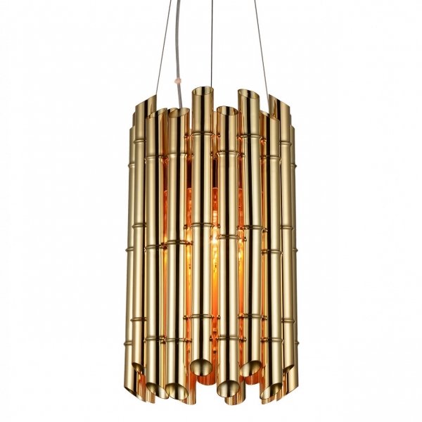 Люстра Golden Bamboo Pendant 6 Глянцевое золото Люстра Golden Bamboo Pendant 6 Глянцевое золото в Барнауле | Loft Concept