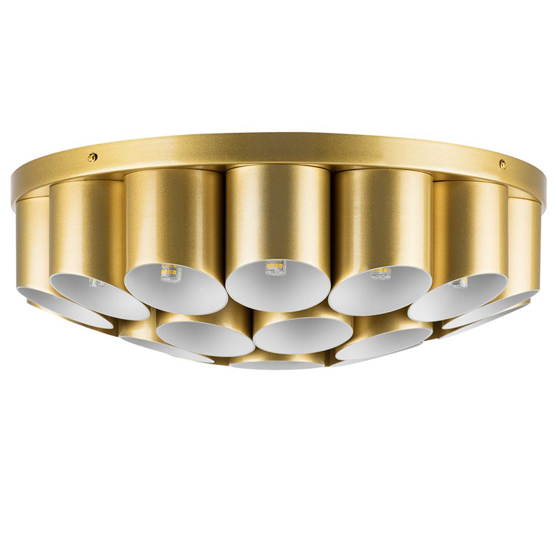Потолочный светильник Garbi Gold Pipe Organ Ceiling Lamp 22 Золотой Белый в Барнауле | Loft Concept 