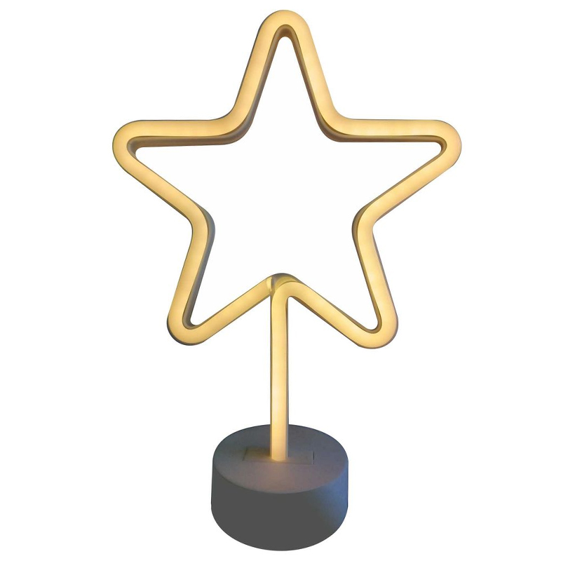Неоновая настольная лампа Night Star Белый Неоновая настольная лампа Night Star Белый в Барнауле | Loft Concept