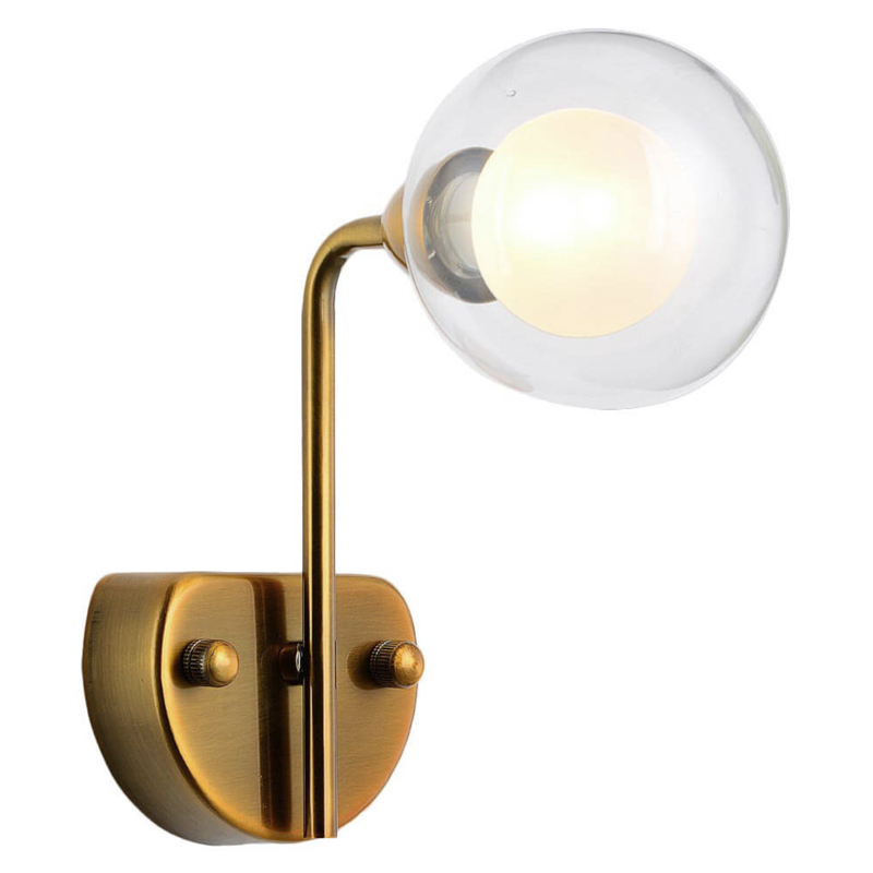 Бра Bistro Globe Milk Wall Lamp Прозрачный белый Латунь Бра Bistro Globe Milk Wall Lamp Прозрачный белый Латунь в Барнауле | Loft Concept