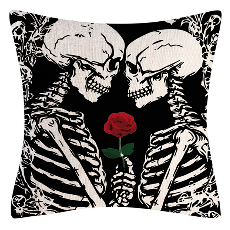 Подушка на Хэллоуин Lovers and Rose Черно-белый Подушка на Хэллоуин Lovers and Rose Черно-белый в Барнауле | Loft Concept