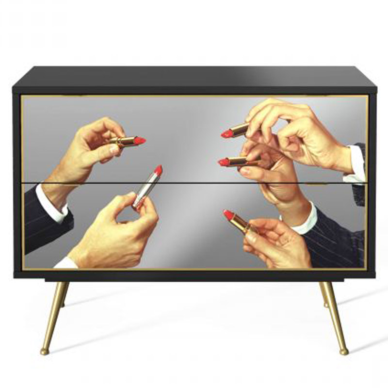 Комод Seletti Chest of Two Drawers Lipstick Мульти Черный Золотой Шампань Комод Seletti Chest of Two Drawers Lipstick Мульти Черный Золотой Шампань в Барнауле | Loft Concept