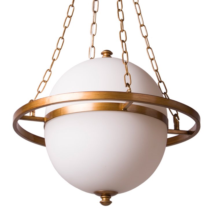 Люстра Saturn Chandelier Золотой Молочный Люстра Saturn Chandelier Золотой Молочный в Барнауле | Loft Concept