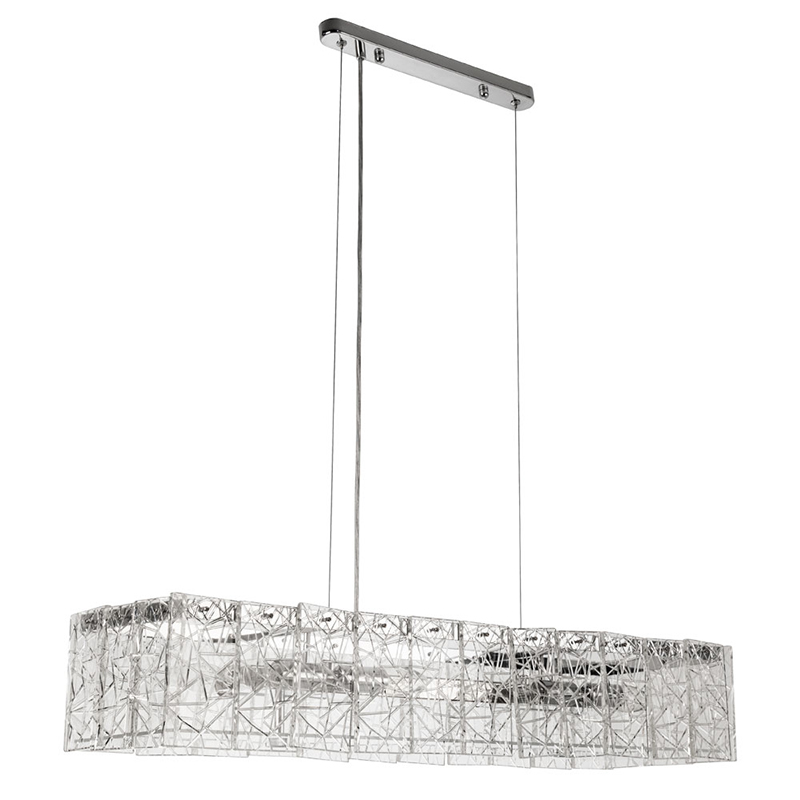 Люстра Alvaro Crystal Rectangular Chandelier Прозрачный Хром Люстра Alvaro Crystal Rectangular Chandelier Прозрачный Хром в Барнауле | Loft Concept