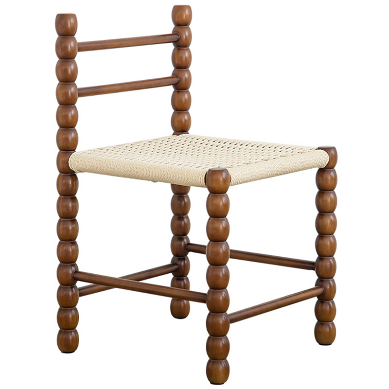 Стул French Corner Chair Brown Коричневый Бежевый Стул French Corner Chair Brown Коричневый Бежевый в Барнауле | Loft Concept