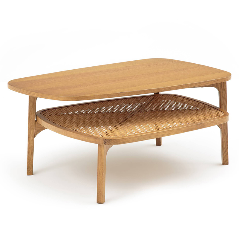 Кофейный стол Morten Wicker Coffee Table Светлый дуб Кофейный стол Morten Wicker Coffee Table Светлый дуб в Барнауле | Loft Concept