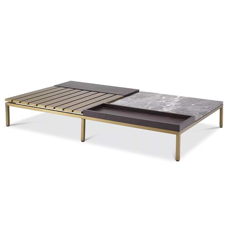 Кофейный стол Eichholtz Coffee Table Forma Латунь Серый Коричневый Кофейный стол Eichholtz Coffee Table Forma Латунь Серый Коричневый в Барнауле | Loft Concept