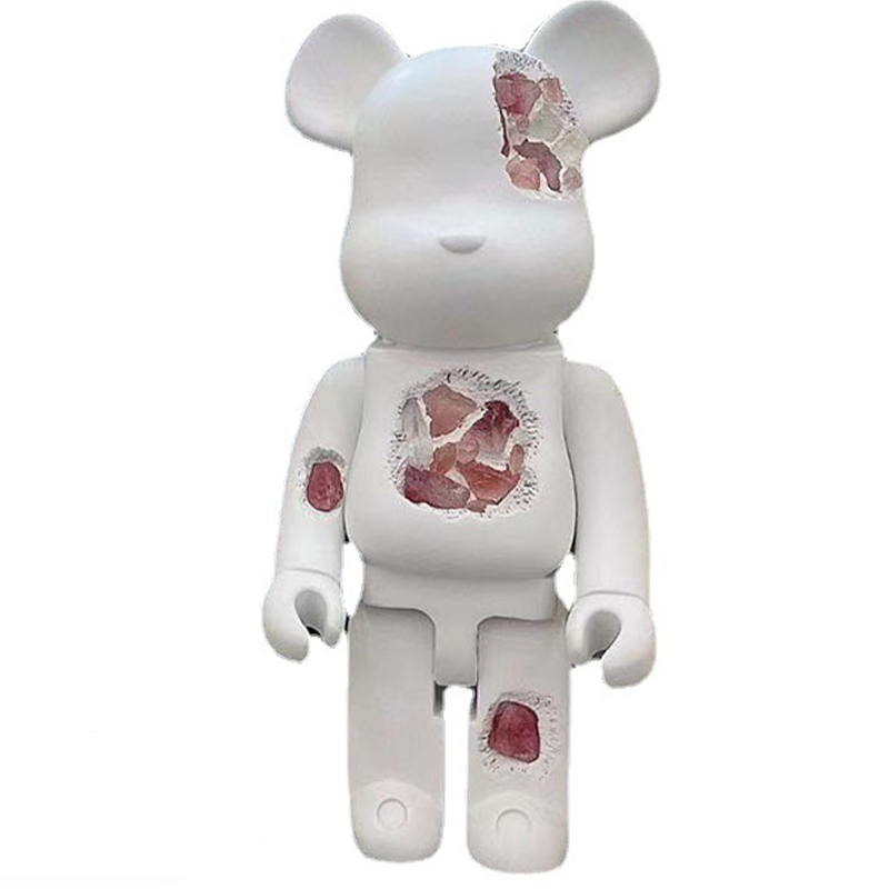 Статуэтка Bearbrick Pink Crystal Белый Розовый пастельный Статуэтка Bearbrick Pink Crystal Белый Розовый пастельный в Барнауле | Loft Concept
