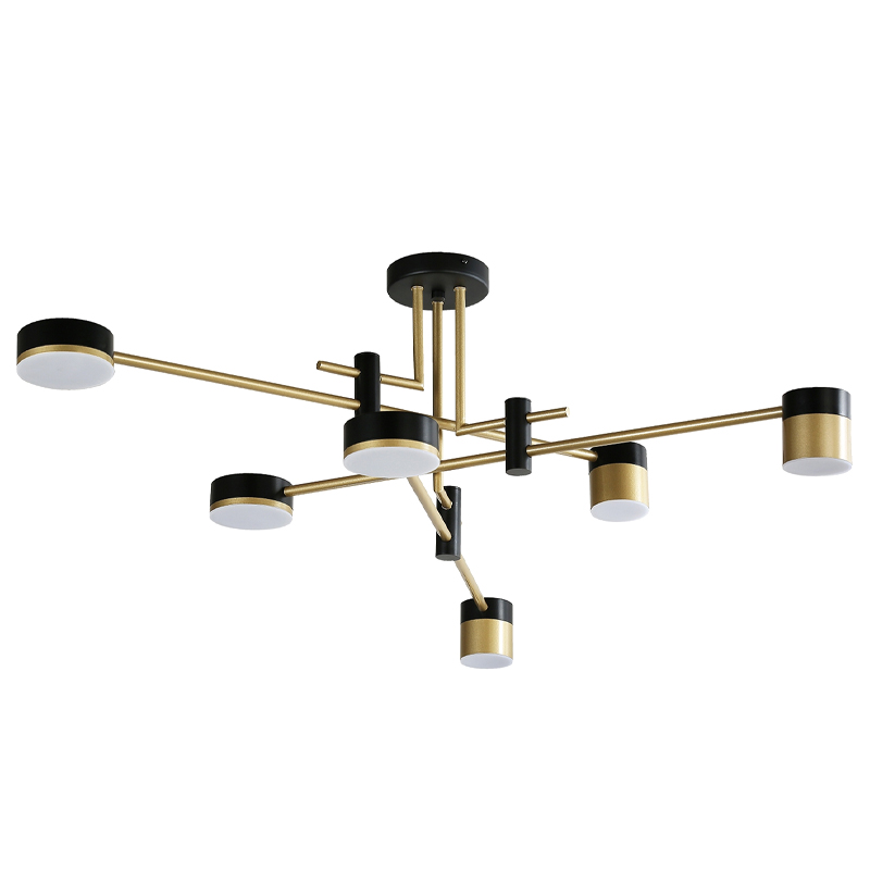 Светодиодная люстра Maxine Light 6 ламп Белый Золотой Черный Светодиодная люстра Maxine Light 6 ламп Белый Золотой Черный в Барнауле | Loft Concept
