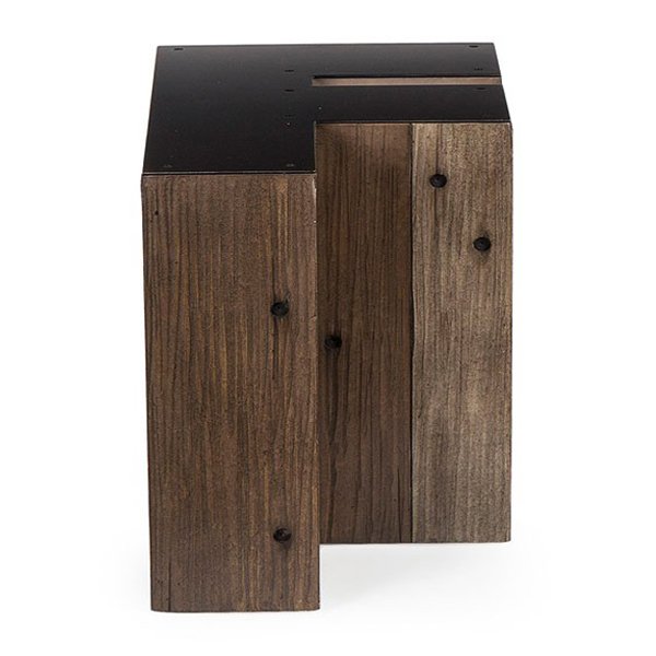 Столик Wooden Alphabet F Side Table Графит Коричневый Столик Wooden Alphabet F Side Table Графит Коричневый в Барнауле | Loft Concept